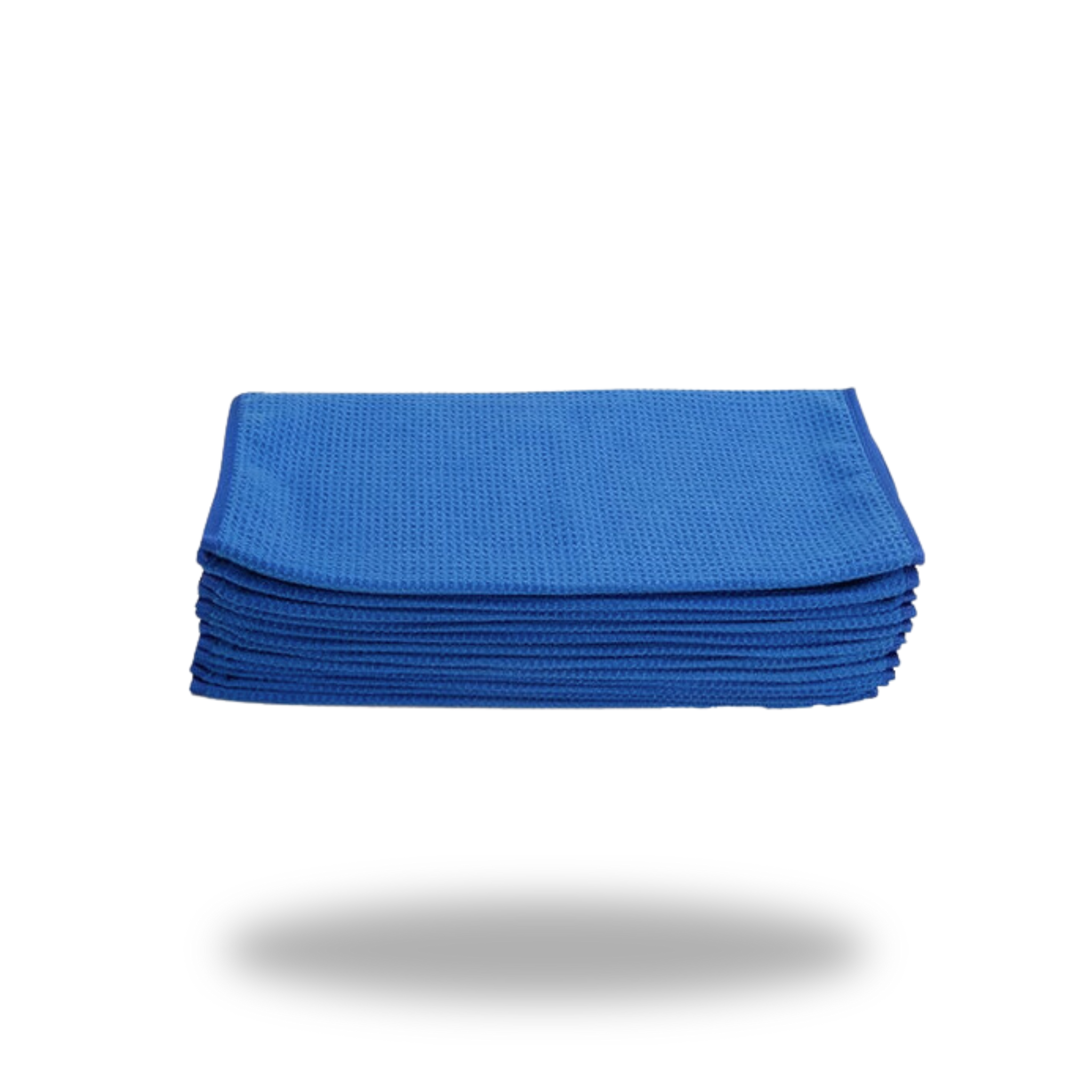 Microfiber Waffle-Weave Towels – Royal Blue 16×16 – Car Wash World