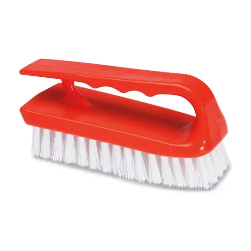 6’’ Synthetic Iron Style Scrub Brush Red 1547478-00-A