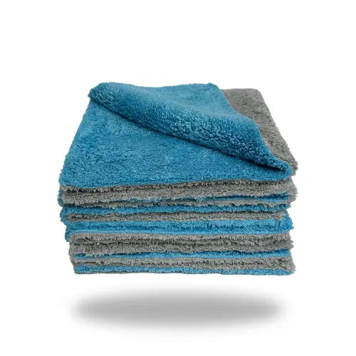 16"x16" Edgeless Microfiber Towel Dual-Faced 700GSM Blue/Grey - AutoRenu 