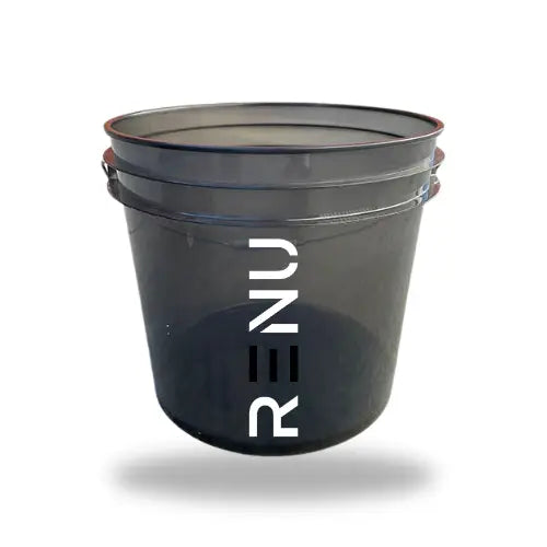 Black Transparent 3.5 Gallon Bucket w/RENU Logo