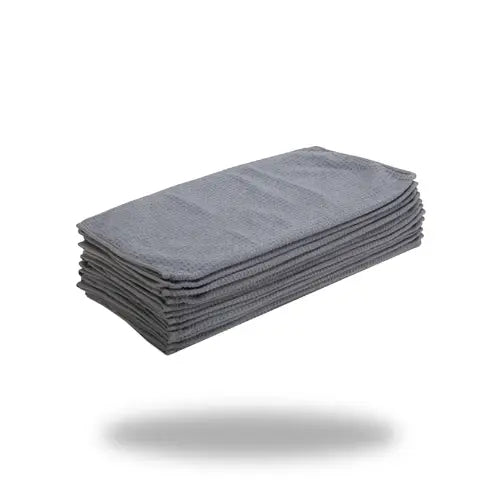 Grey Waffle Weave Glass Cleaning Towels