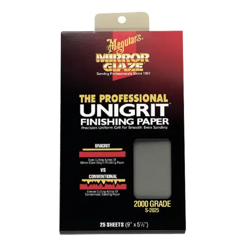 Mirror Glaze Unigrit Finishing Paper 2000 Grit (25 sheets)