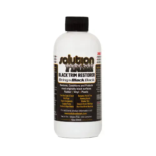 Solution Finish Black Plastic &amp; Vinyl Plastic Trim Restorer (12oz) - AutoRenu 