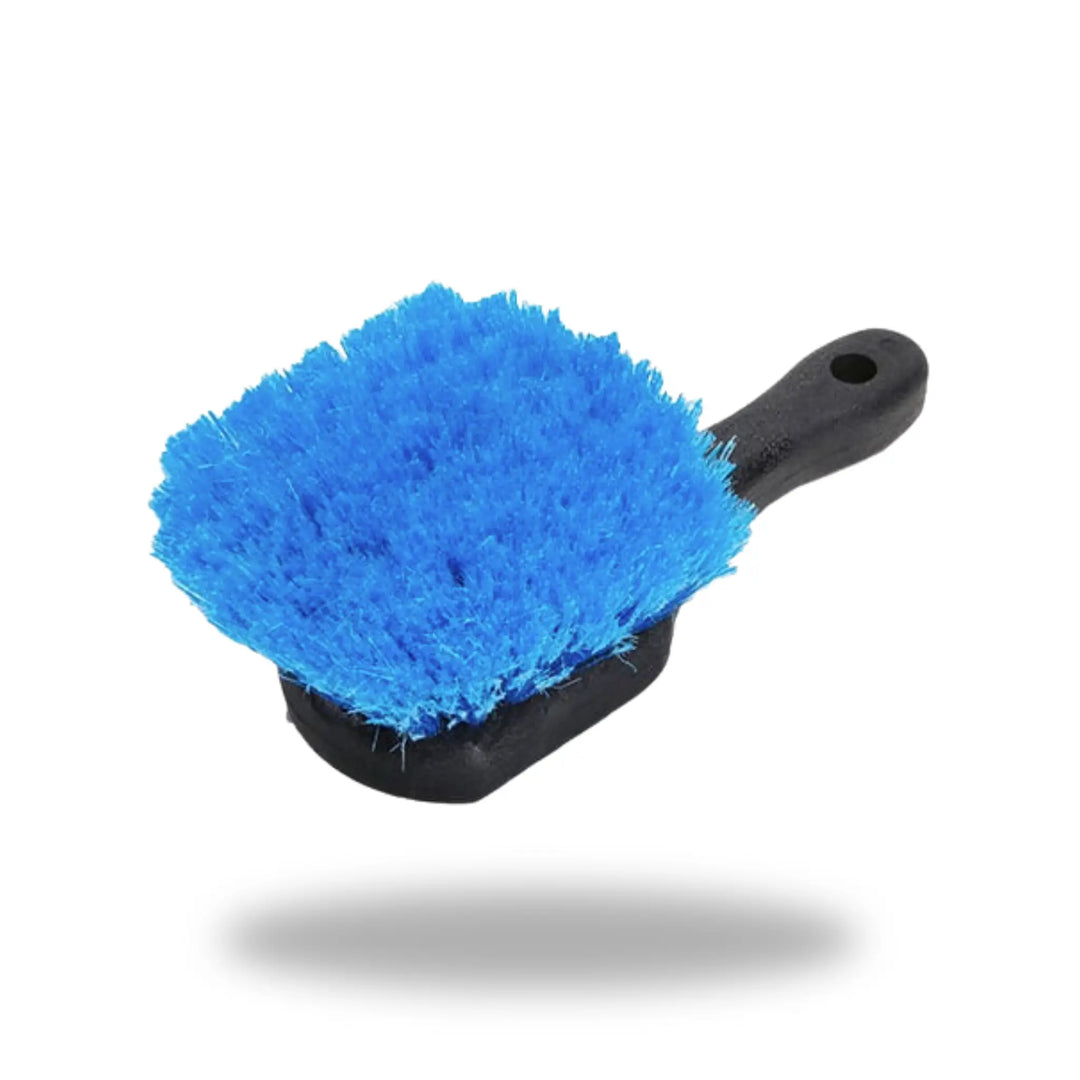 Blue Flagged-Tipped Brush with dense blue bristles and black ergonomic handle for effective cleaning tasks