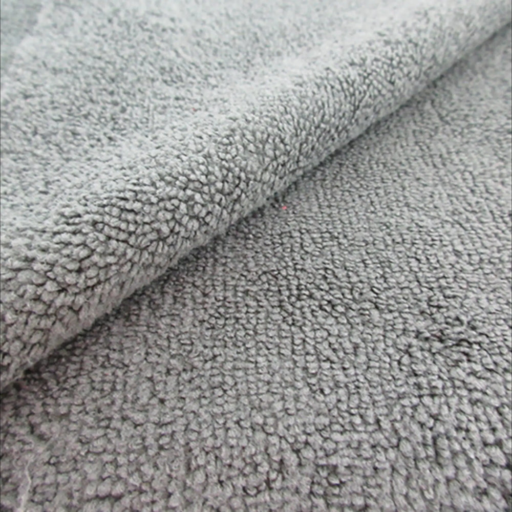 Close-up of soft textured grey fabric showcasing the material of Grey Edgeless 16 product.